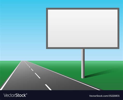 Blank Hoarding Advertising Panel Billboard Vector Image