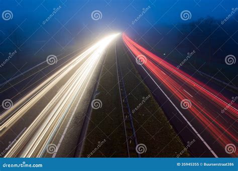 Fog During Rush Hour Stock Image Image Of Foggy Drive 35945355