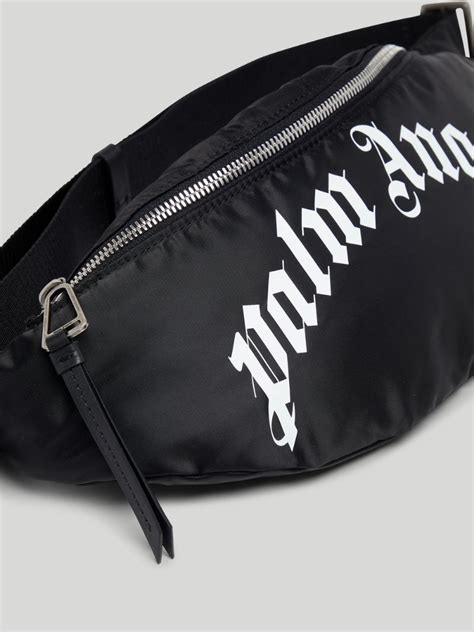 CURVED LOGO FANNYPACK in black - Palm Angels® Official