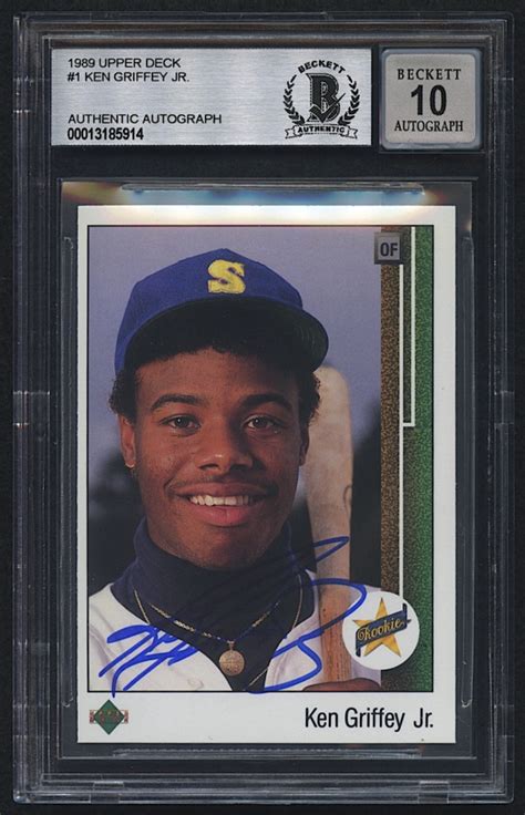 Ken Griffey Jr Signed Upper Deck Rc Bgs Autograph Graded