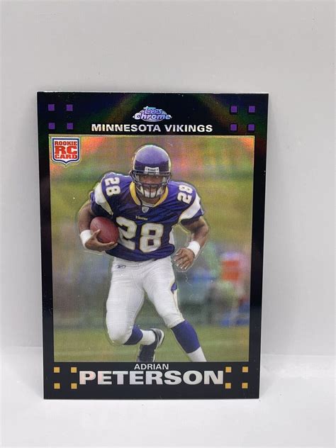 2007 Topps Chrome Adrian Peterson Refractor Rookie Card RC TC181