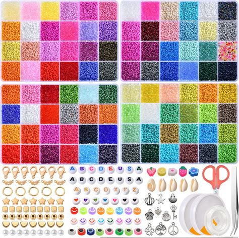 ELITEWAY 53000pcs 96 Colors 2mm Glass Seed Beads For Bracelet Making