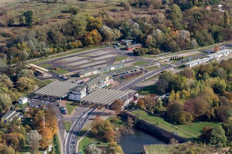 Küstrin Kostrzyn nad Odra von oben Fragmente der Festungsanlage in