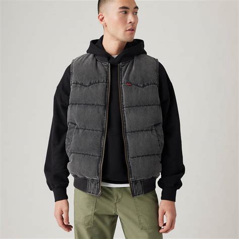 Western Super Puffer Vest Dark Wash Levis® Us