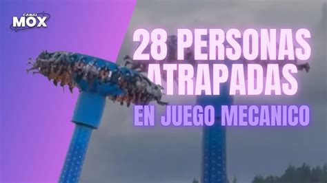 Impactante 28 Personas Quedan Atrapadas Boca Abajo en Juego Mecánico