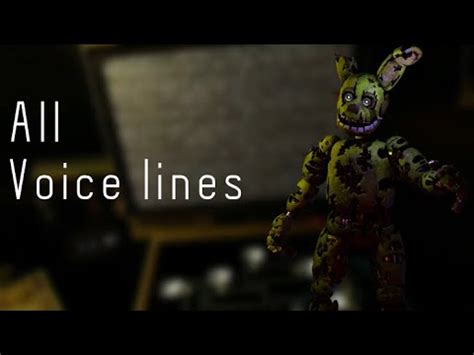 Springtrap All Voicelines With Subtitles YouTube