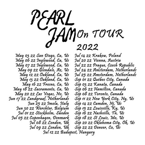 Pearl Jam On Tour 2022 Digital Art By Daniela Lundberg Fine Art America