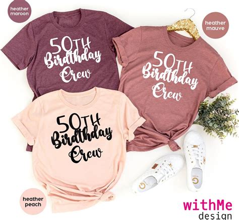 50th Birthday Crew Shirts50th Birthday Shirts50th Birthday Etsy