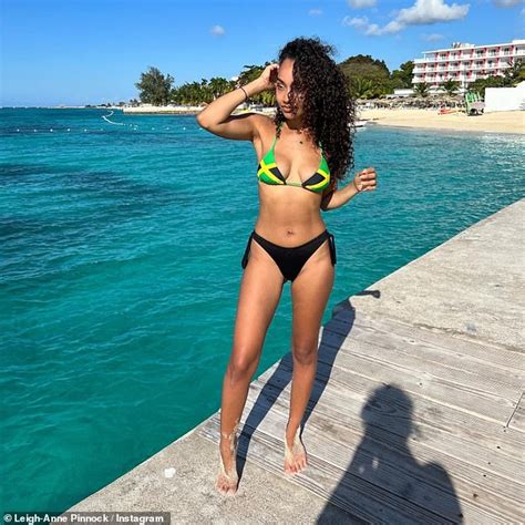 Leigh Anne Pinnock Exhibits Her Abs In A Jamaican Flag Bikini During