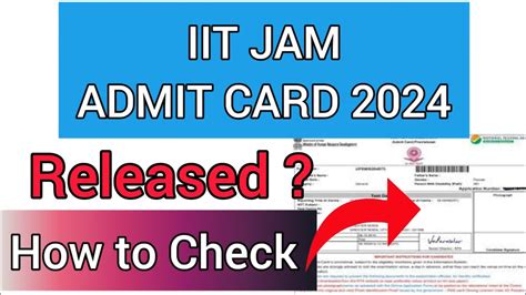 Iit Jam Admit Card 2024 How To Check Iit Jam Admit Card 2024 Youtube