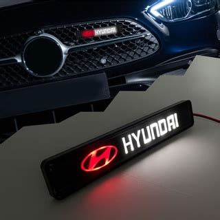 1 Pçs Emblema Grade Dianteira Do Carro Luz Led Para Hyundai Tucson