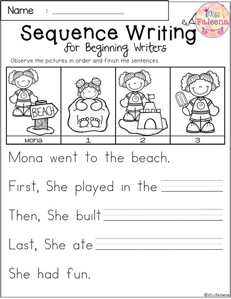 Sequence Words Exercises With Answers