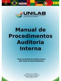 Manual De Procedimentos Auditoria Interna Manual De Procedimentos