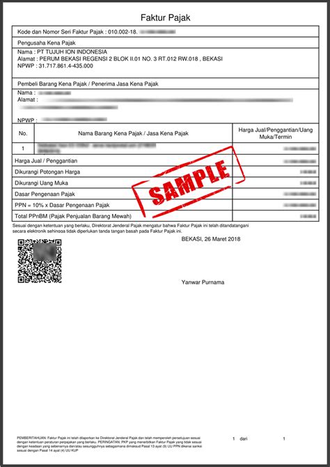 Format Pengembalian Faktur Pajak Delinewstv