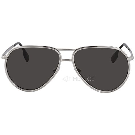 Burberry Scott Dark Grey Pilot Mens Sunglasses Be3135 100587 59