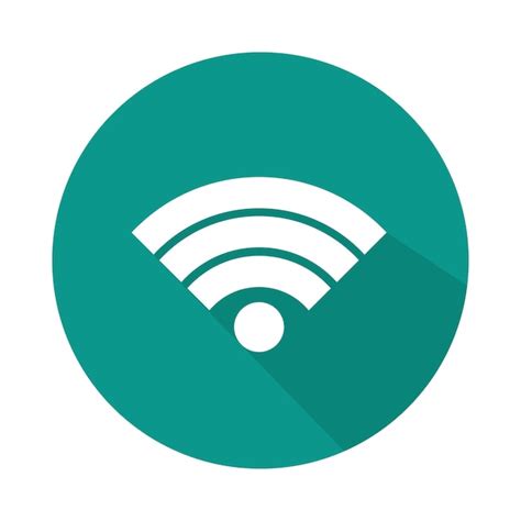 Bouton Avec Wifi Sur Cercle Vert Concept De Technologie Informatique