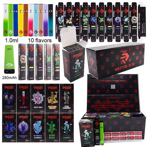 Ruby Rechargeable Disposable Vape Pen 1 0ml Ceramic Atomizer Cartridge