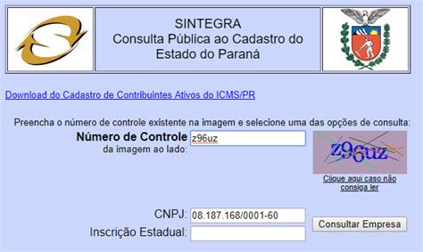 Como Consultar A Inscrição Estadual Ou O Cnpj Do Contribuinte Central