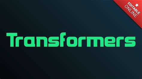 Transformers Hulu Logo Text Effect Generator