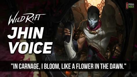 Jhin Voice Quotes/Audio In Wild Rift | Jhin All Voice Lines [English ...