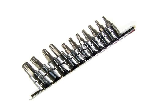 11pc 5 Point Security Star Bit Socket Set Torx Star Tamper Proof Bits W