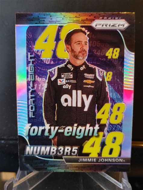 Jimmie Johnson Panini Prizm Racing Numbers Silver Refractor N Ebay