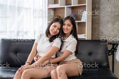 Lgbt Lesbian Couple Love Moments Happiness Lovely Lesbian Couple