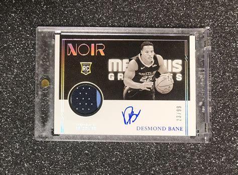 Panini Noir Desmond Bane Rookie Patch Autograph