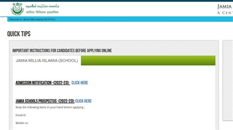 Jamia Millia Islamia School Admissions Begin At Check