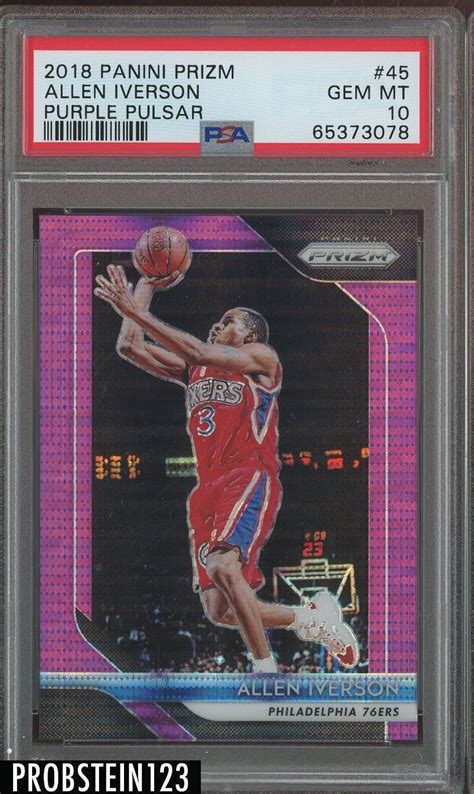 Allen Iverson Prizm Purple Pulsar Psa Price Guide