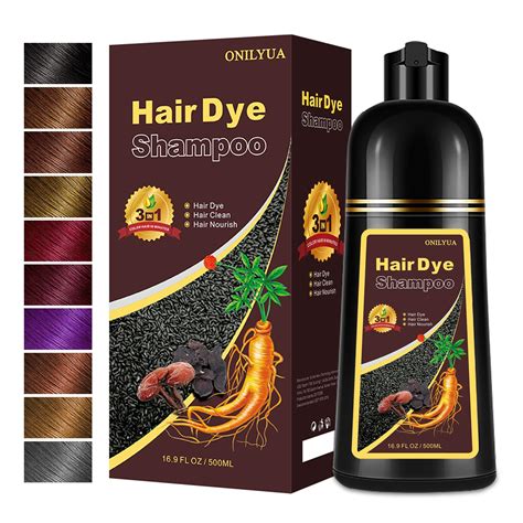 Amazon Bolden Tinte para el cabello marrón champú de tinte para