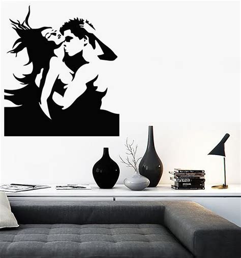 Vinyl Decal Couple Love Romantic Bedroom Sexy Room Decor Wall Stickers