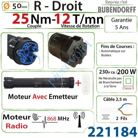 Bubendorff Moteur Bubendorff Radio R Droit Nm Sans Mds Et Son