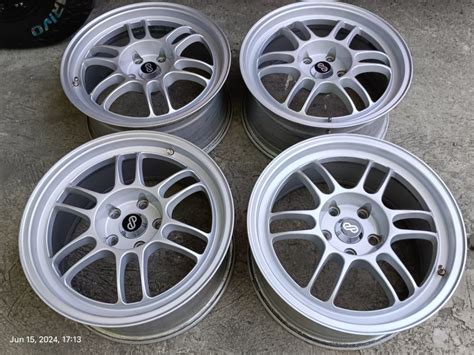 17 Inch Enkei Rpf1 5x114 Mags Silver Thailand Fit Tucson Sportage