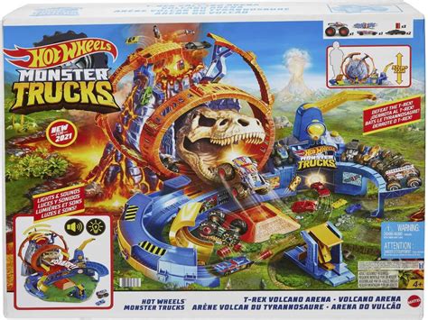 Mattel Hot Wheels Monster Trucks Arena Del Vulcano Pista Giocattolo Per Bambini Da 4 Anni GYL14
