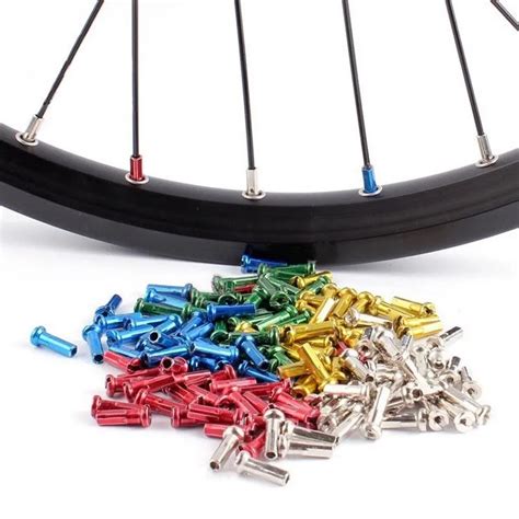 50Pcs Lot Mountain Bike Road Bicycle Wheel Spoke Caps Steel Copper