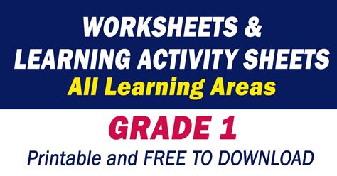 Grade 1 Worksheets And Learning Activity Sheets Free Download Deped