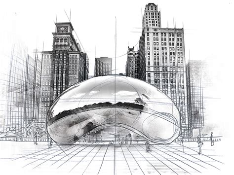 Chicago Illustration The Bean By Justin Cate On Dribbble