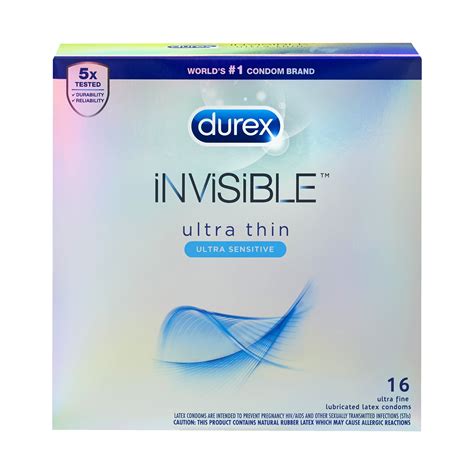 Durex Invisible Ultra Thin And Ultra Fine Sensitive Latex Condoms