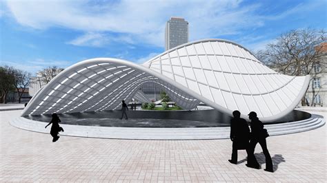 Parametric Pavilion Shade Structure Architecture 3d Model Cgtrader