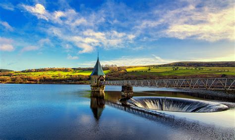 Photo Nature United Kingdom Brecon Wales Bridge Waterfalls Sky River