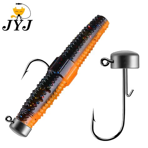 Jyj Pcs Lot G G Ned Jigging Fishing Hooks For Soft Grub Worm