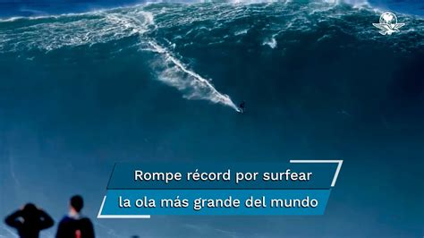 Hombre Rompe R Cord Guinness Al Surfear La Ola M S Grande Del Mundo