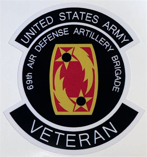 Us Army 69th Air Defense Artillery Brigade Veteran Sticker Decal