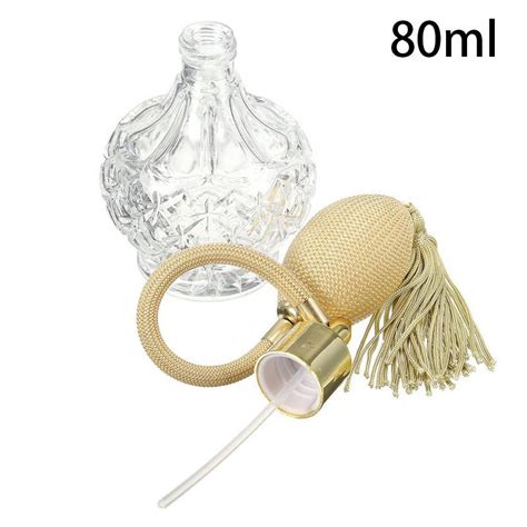 Buy 80ml Clear Crystal Vintage Perfume Bottle Gold Long Spray Tassels Perfume Spray Bottle Xal