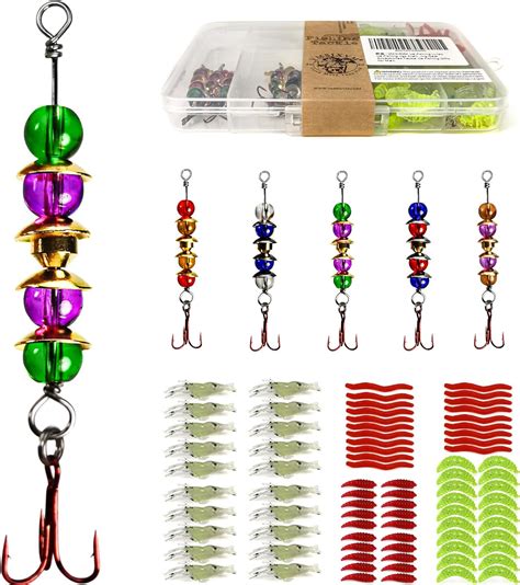 VMSIXVM Ice Fishing Jigs Ice Fishing Lures Starter Kit Ice Jig Heads