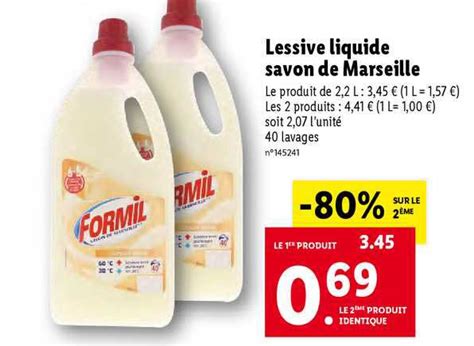 Promo Lessive Liquide Savon De Marseille Formil Chez Lidl Icatalogue Fr