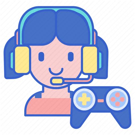 Console Gamer Girl Player Icon