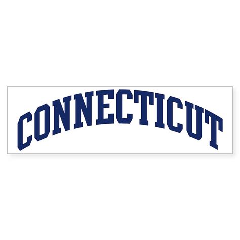 Connecticut Bumper Sticker Blue Classic Connecticut Bumper Sticker