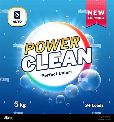 Clean Power Soap And Laundry Detergent Packaging Washing Powder